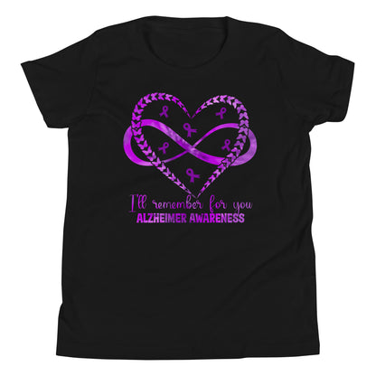 Alzheimer's Awareness Quality Cotton Bella Canvas Youth T-Shirt