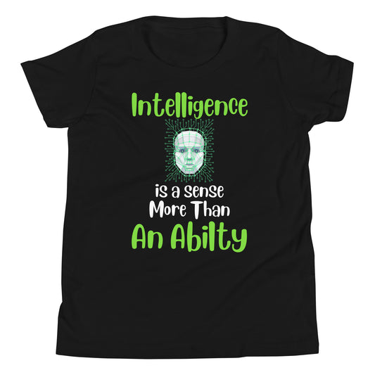 Intelligence is a Sense More Than an Ability Quality Cotton Bella Canvas Youth T-Shirt