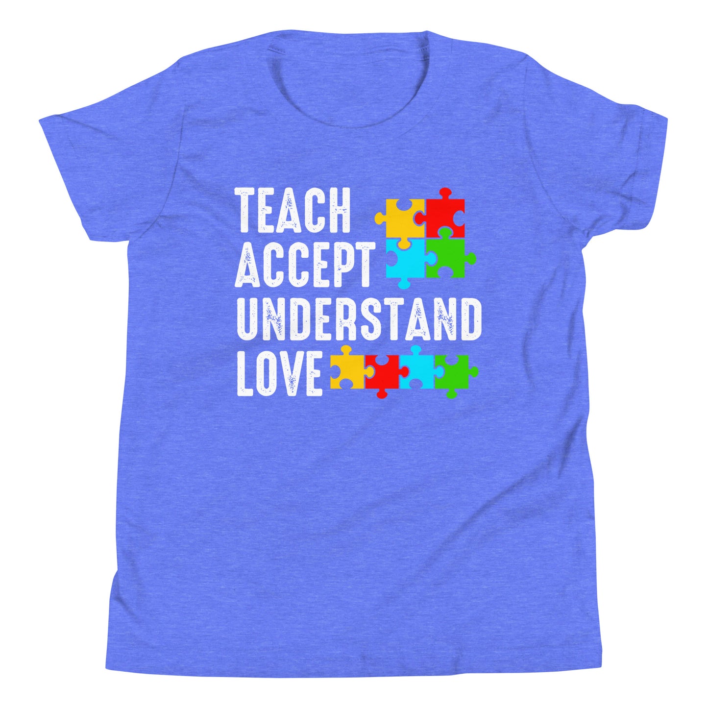 Autism Acceptance Together Quality Cotton Bella Canvas Youth T-Shirt