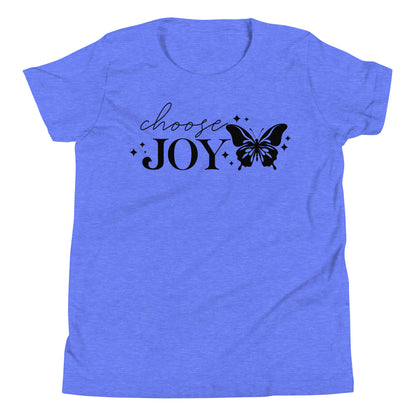 Choose Joy Butterfly Quality Cotton Bella Canvas Youth T-Shirt