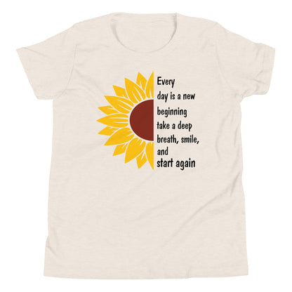 Every Day is a New Beginning Quality Cotton Bella Canvas Youth T-Shirt