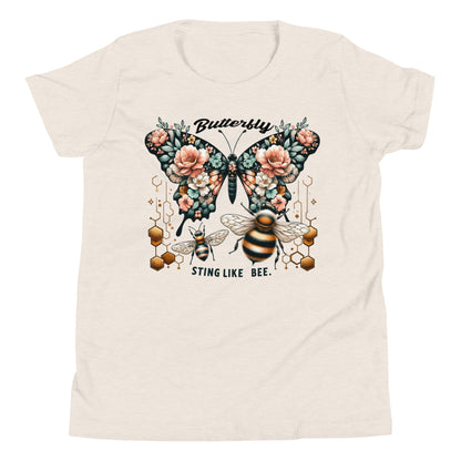 Butterfly, Sting Like a Bee Quality Cotton Bella Canvas Youth T-Shirt