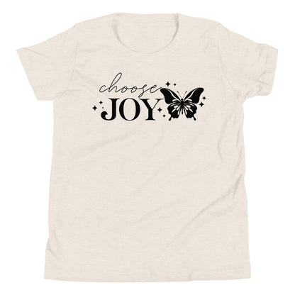 Choose Joy Butterfly Quality Cotton Bella Canvas Youth T-Shirt