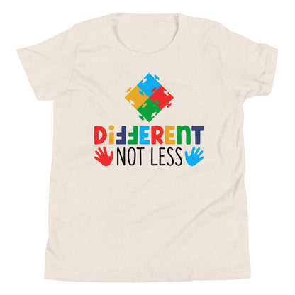 Different Not Less Autism Acceptance Quality Cotton Bella Canvas Youth T-shirt