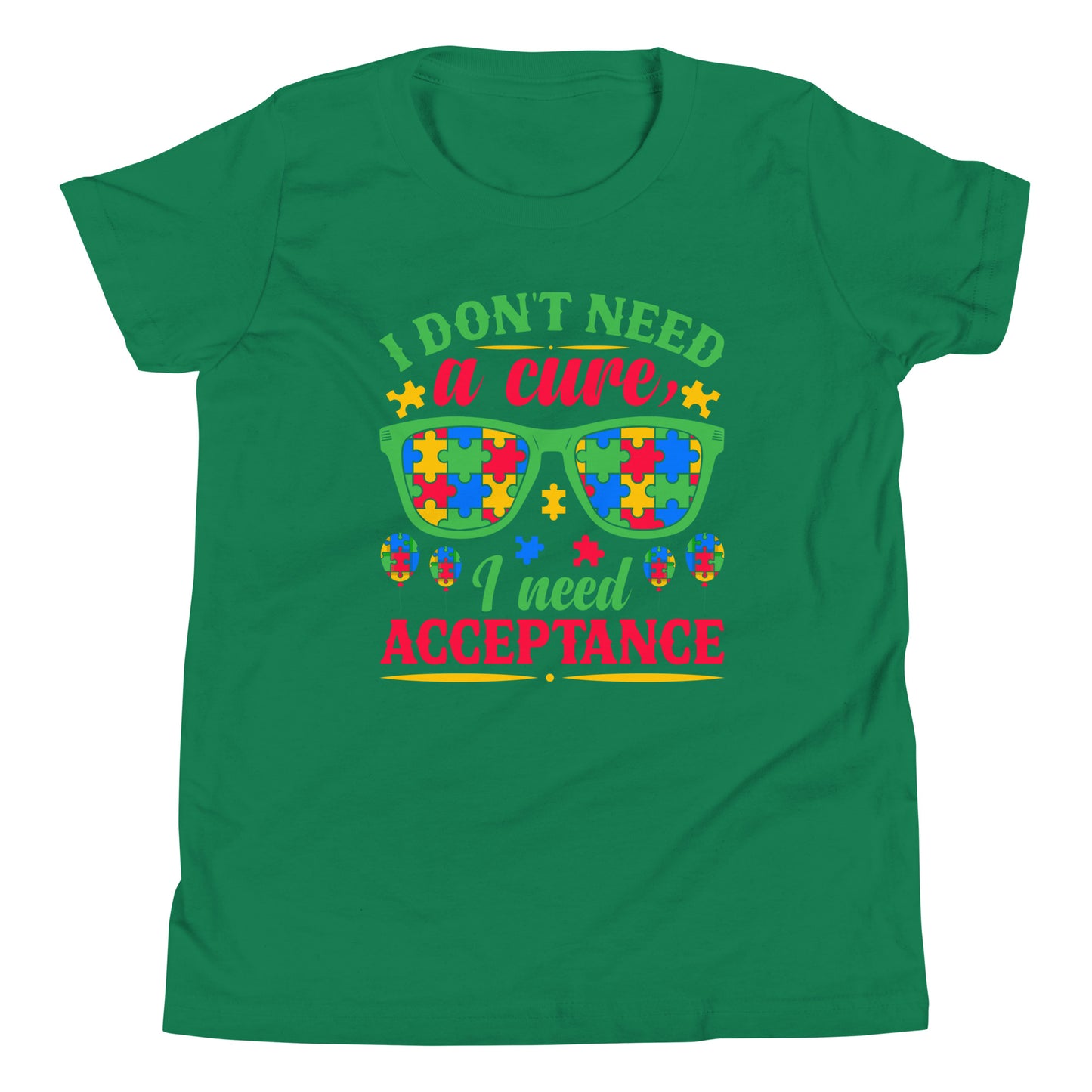 Autism Acceptance Together Quality Cotton Bella Canvas Youth T-Shirt