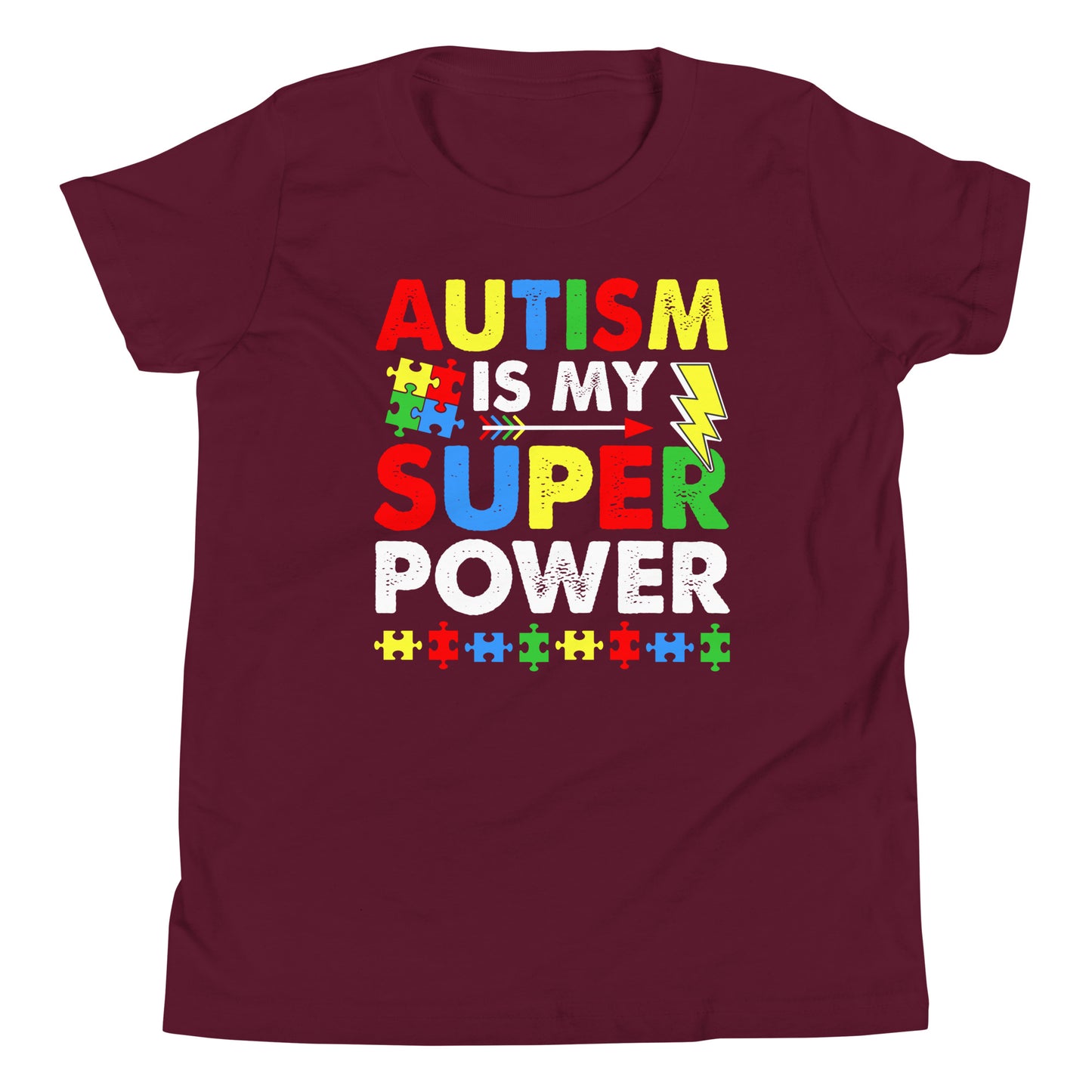 Autism Acceptance Together Quality Cotton Bella Canvas Youth T-Shirt