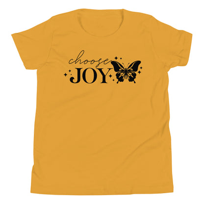 Choose Joy Butterfly Quality Cotton Bella Canvas Youth T-Shirt