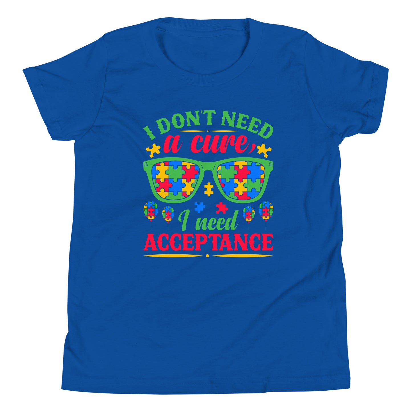 Autism Acceptance Together Quality Cotton Bella Canvas Youth T-Shirt