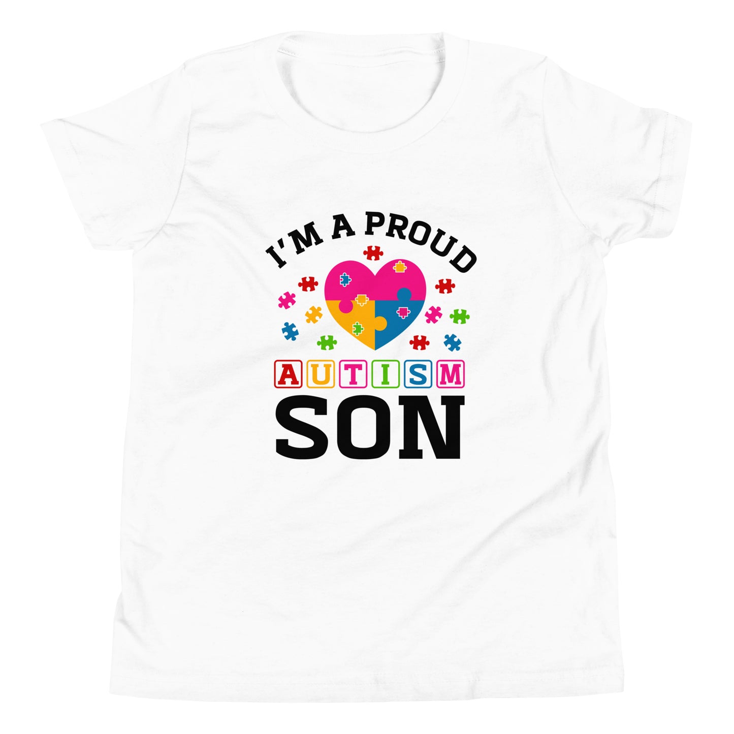 Autism Acceptance Together Quality Cotton Bella Canvas Youth T-Shirt