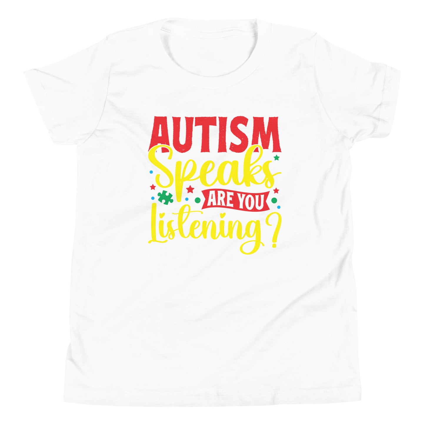 Autism Acceptance Together Quality Cotton Bella Canvas Youth T-Shirt