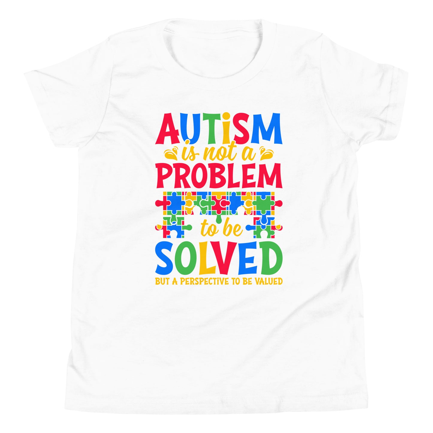 Autism Acceptance Together Quality Cotton Bella Canvas Youth T-Shirt