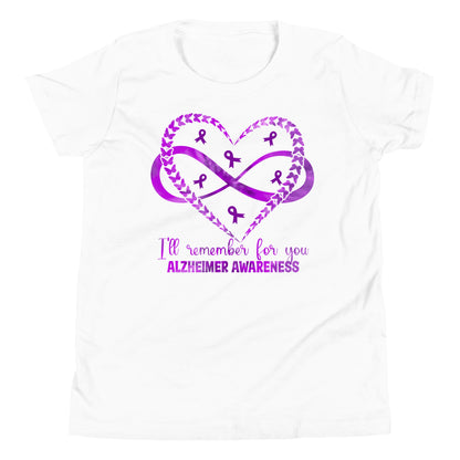 Alzheimer's Awareness Quality Cotton Bella Canvas Youth T-Shirt