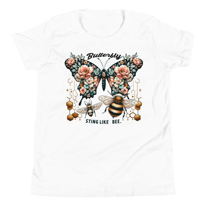 Butterfly, Sting Like a Bee Quality Cotton Bella Canvas Youth T-Shirt