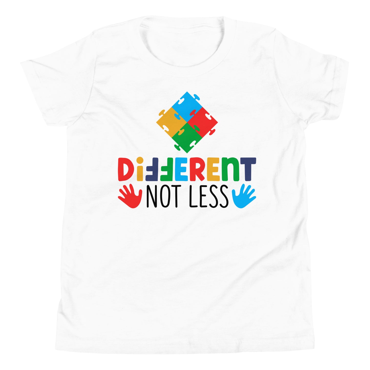 Different Not Less Autism Acceptance Quality Cotton Bella Canvas Youth T-shirt